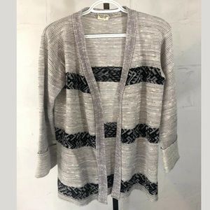Schooner Open Striped Cardigan Size S/M Multicolor